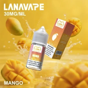 LANA 煙油 30ml 芒果口味瓶身正面照，主打尼古丁鹽順滑口感